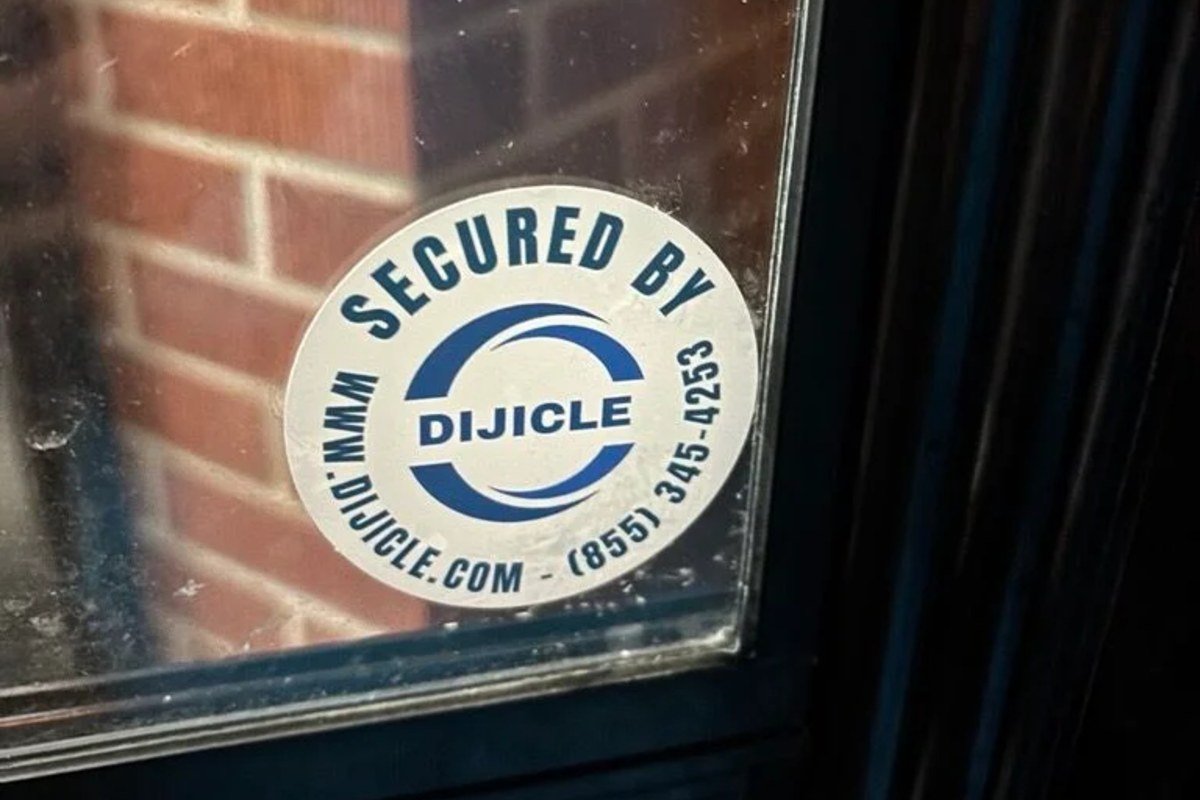 Secured by Dijicle window decal